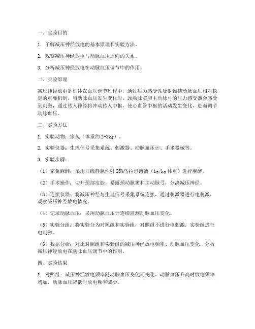 减压神经放电实验报告