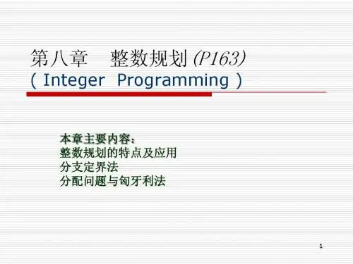 整数规划