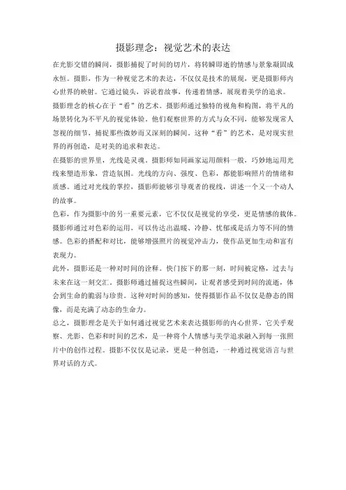 摄影理念：视觉艺术的表达