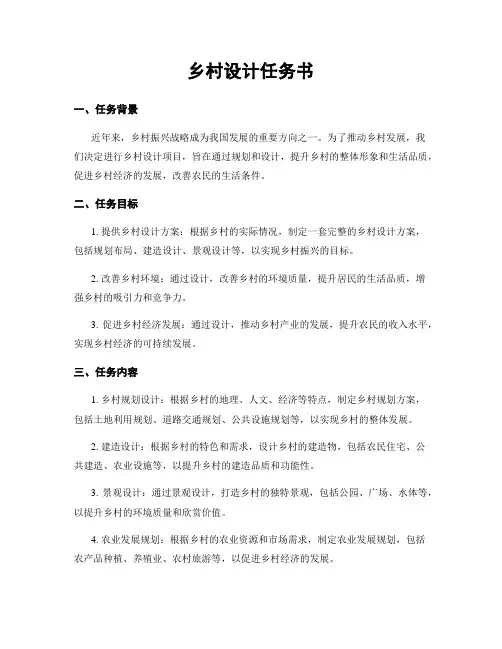 乡村设计任务书