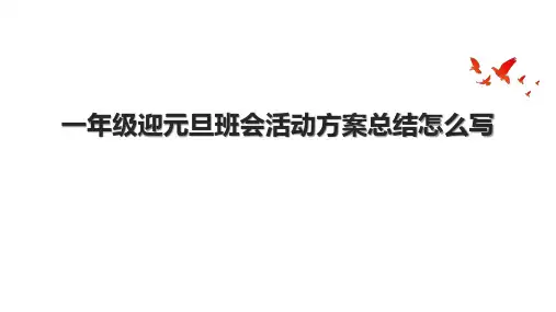 一年级迎元旦班会活动方案总结怎么写