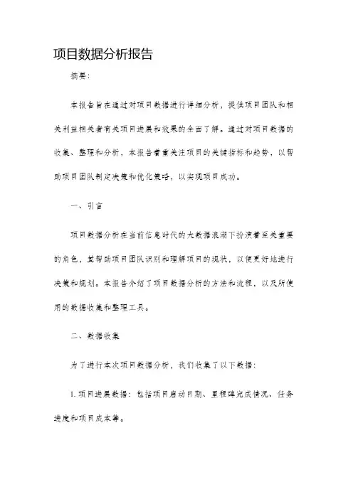 项目数据分析报告