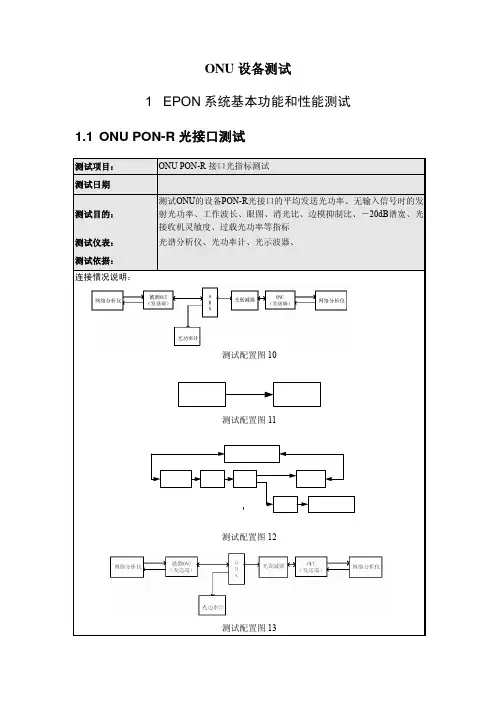 中国电信ONU设备测试方案