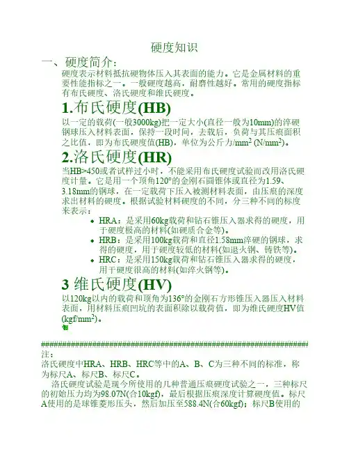 布氏硬度和洛氏硬度对照表