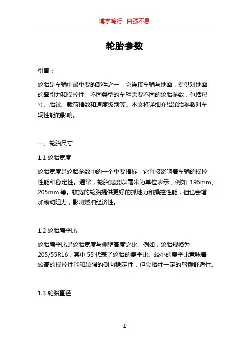 轮胎参数_精品文档
