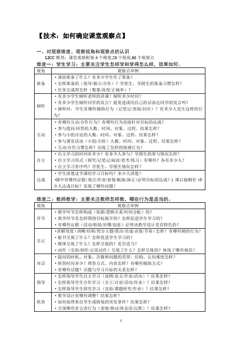 LICC模型维度表 (1)