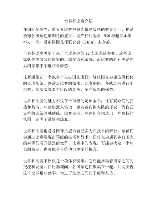 世界杯比赛介绍