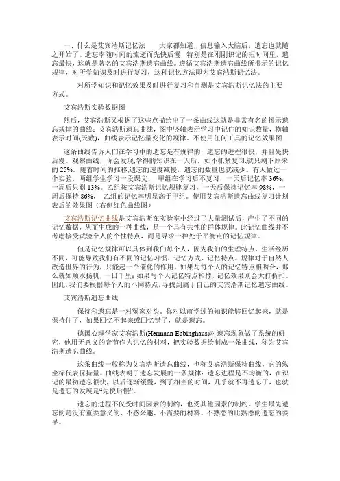 艾宾浩斯遗忘曲线