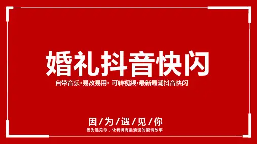 新版婚礼抖音快闪