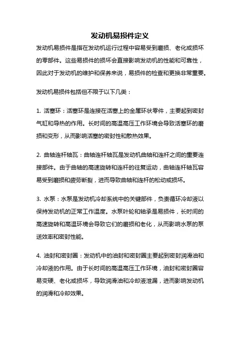 发动机易损件定义