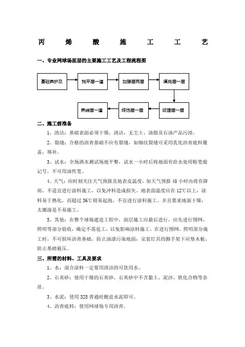 丙烯酸施工工艺