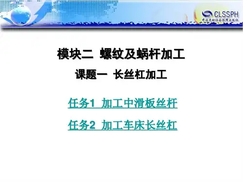 电子课件-《高级车工工艺与技能训练(第二版)》-B01-1196 课题一  长丝杠加工