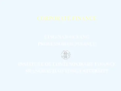 公司财务讲义(英文版)