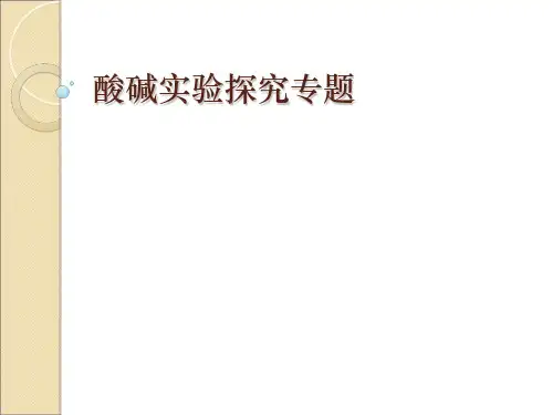 化学中考人教版中考化学实验酸碱实验探究专题 (共11张PPT)