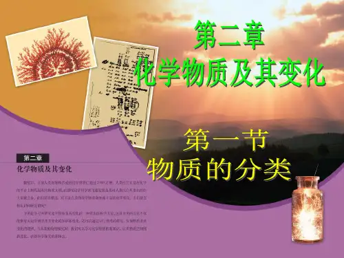 人教版高中化学必修一课件：2.1物质的分类 (共38张PPT)