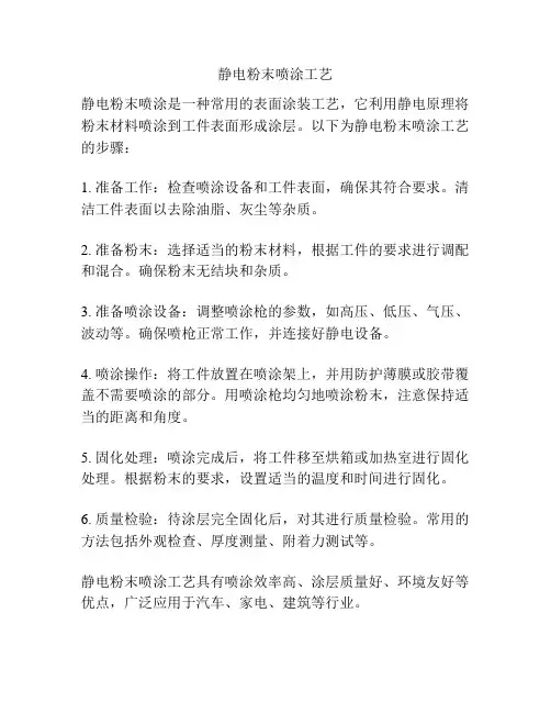 静电粉末喷涂工艺