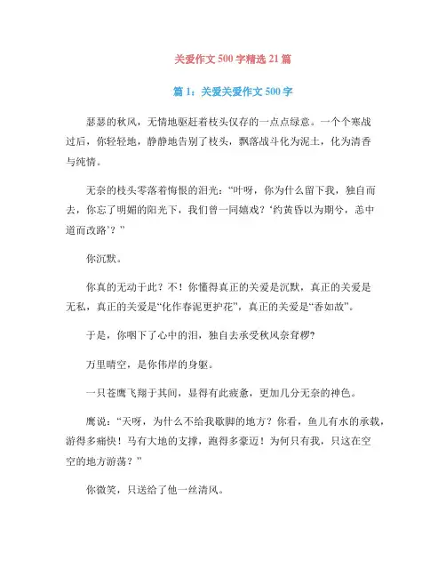 关爱作文500字精选21篇