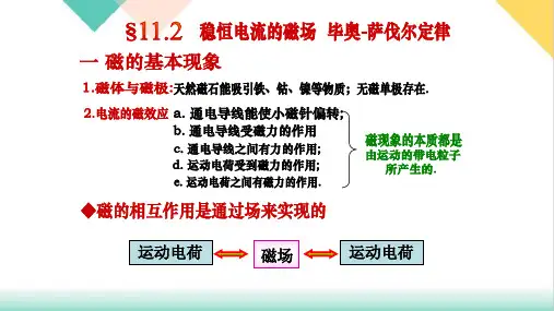 高二物理竞赛稳恒电流的磁场毕奥萨伐尔定律课件