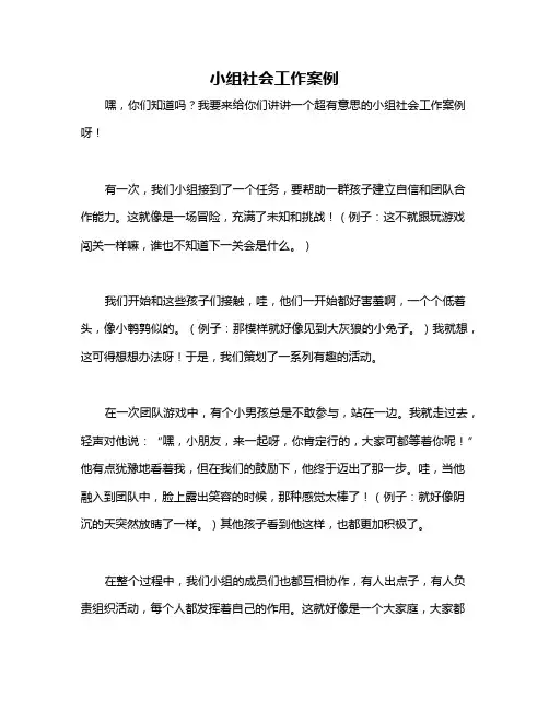 小组社会工作案例