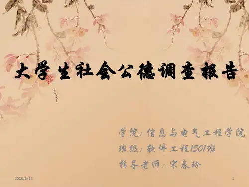 大学生社会公德调查报告PPT课件