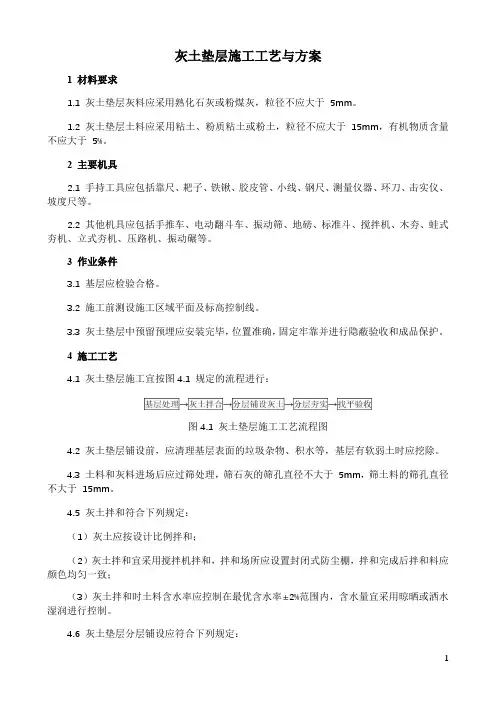 灰土垫层施工工艺与方案