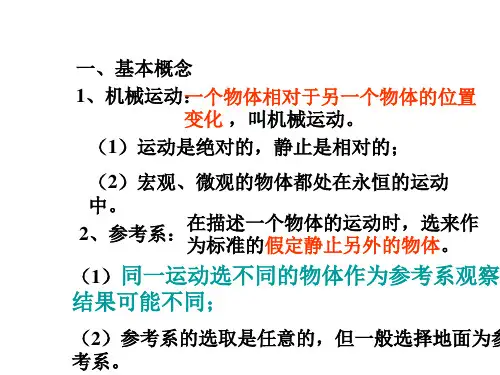 高一物理运动的描述课件(PPT)5-4