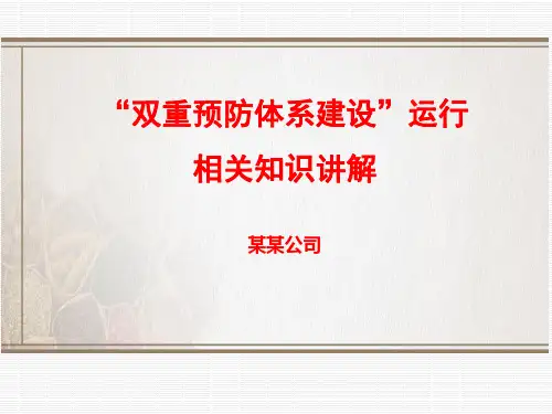 双重预防体系安全培训课件
