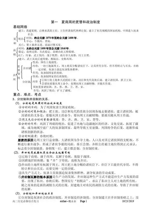 夏商周的更替和政治制度