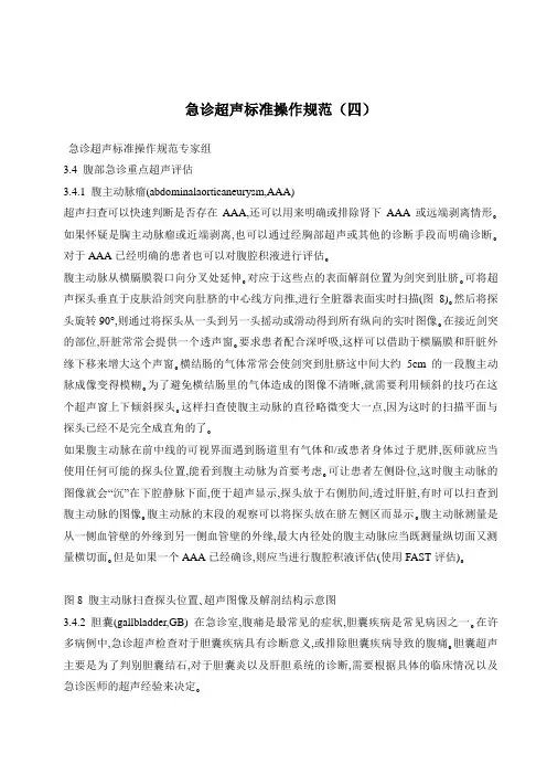 急诊超声标准操作规范(四)