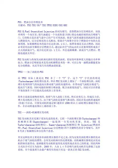 燃油分层直喷技术