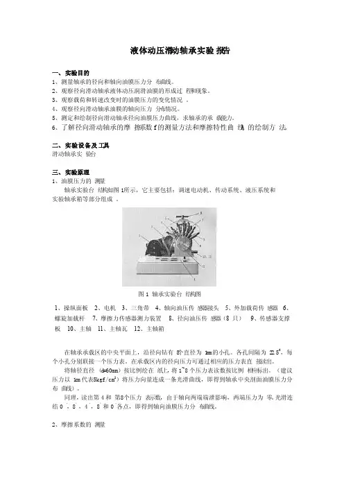 滑动轴承实验报告