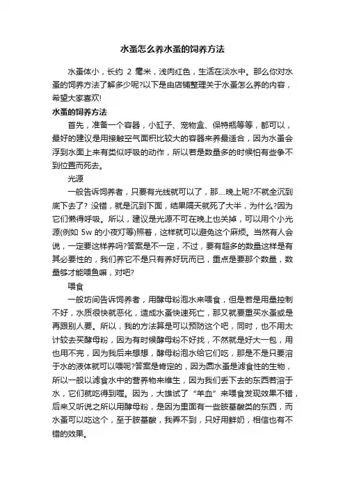 水蚤怎么养水蚤的饲养方法