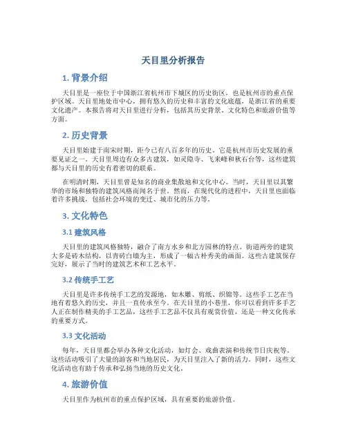 天目里分析报告