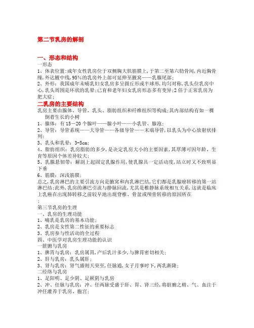 中医乳房病学要点