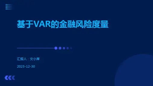 基于VAR的金融风险度量