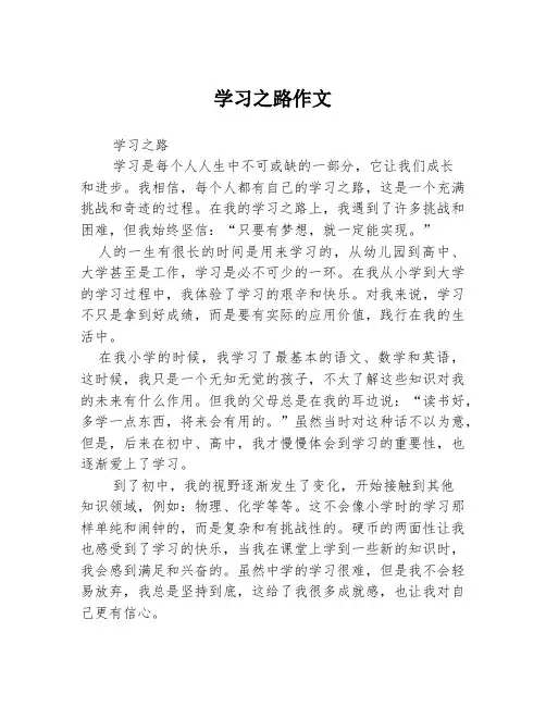 学习之路作文