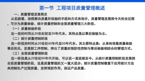 工程项目质量管理培训课件