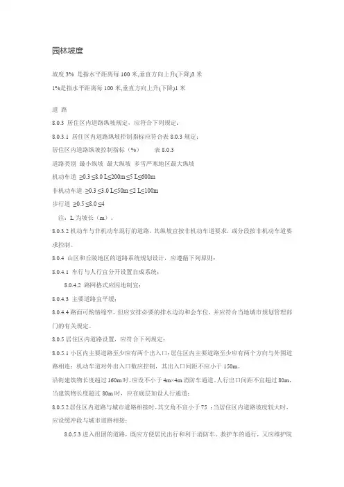 园林坡度细则