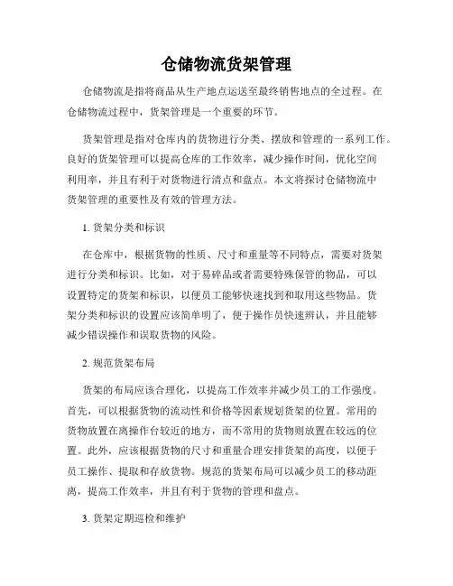 仓储物流货架管理