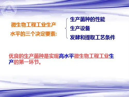 发酵工程第二章 发酵工业菌种的选育