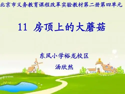 《房顶上的大蘑菇》说课课件