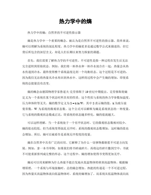热力学中的熵