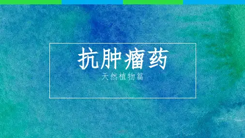 天然植物类抗肿瘤药简介PPT课件