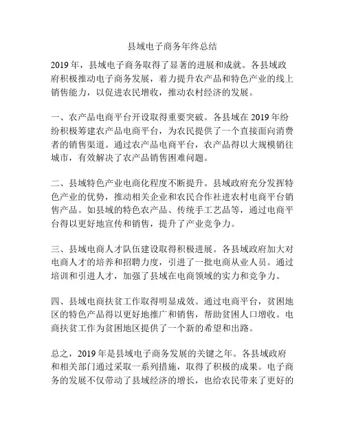 县域电子商务年终总结