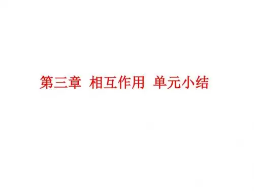 物理：第3章《相互作用》课件(新人教版必修1)(2019年新版)