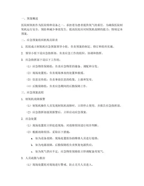 医院制氧机应急预案流程