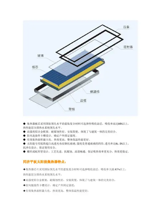 平板太阳能集热器