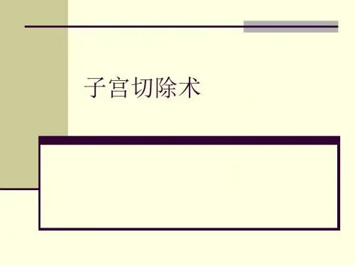 手术室护理操作——子宫切除术ppt课件