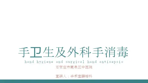 手卫生及外科手消毒.ppt