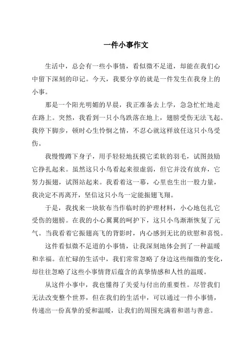 一件小事作文
